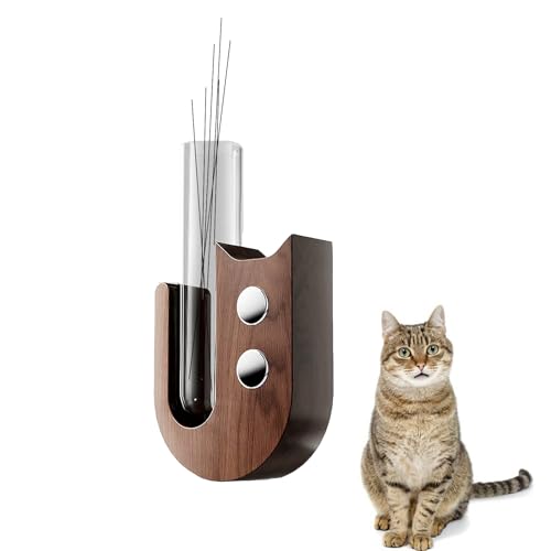 KnocKconK Katzen-Gedenkglasflasche, Katzenschnurrhaar-Kollektion, Kühlschrankmagnet, handgefertigt, natürliches Haustier-Barthaar, Andenken von KnocKconK