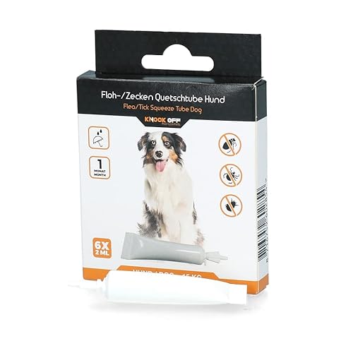 Knock Off Floh-Zecken-Pipette Hund >15 kg DE+GB - Flohtropfen - Zeckentropfen - Regen- und wasserfest - 100% ungiftig von Knock Off Pest Control