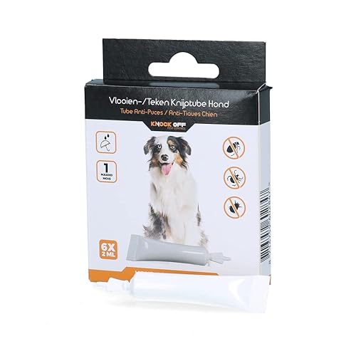 Knock Off Flohzeckenpipette Hund >15 kg NL+FR - Flohtropfen - Zeckentropfen - Regen- und wasserfest - 100% ungiftig von Knock Off Pest Control