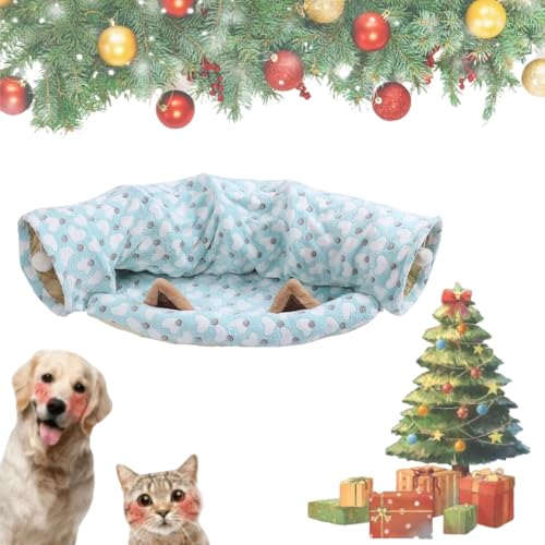 Cat Tunnel Christmas Tree Skirt, Christmas Tree Cat Tunnel, Cat Christmas Tree Tunnel, Cat Tunnel for Christmas Tree, Cat Tunnel Bed Under Christmas Tree for Medium Small Cats (B, Regular) von Knubbuf