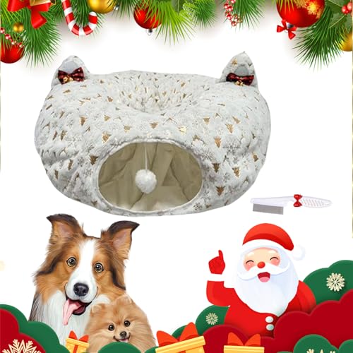 Christmas Cat Tunnel, Christmas Cat Tree, Cat Tunnel for Under Christmas Tree, Cat Christmas Tree Tunnel, Christmas Cat Tree,Suitable for Medium and Small Cats (C) von Knubbuf