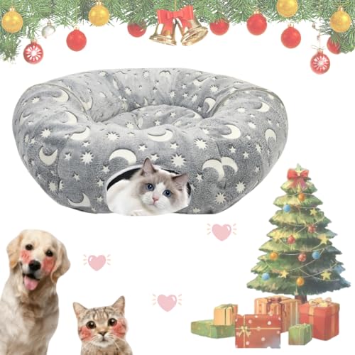 Christmas Tree Cat Tunnel, Cat Tunnel Christmas Tree Skirt, Cat Tunnel for Christmas Tree, Cat Christmas Tree Tunnel, Cat Tunnel Bed Under Christmas Tree for Medium Small Cats (B, Regular) von Knubbuf