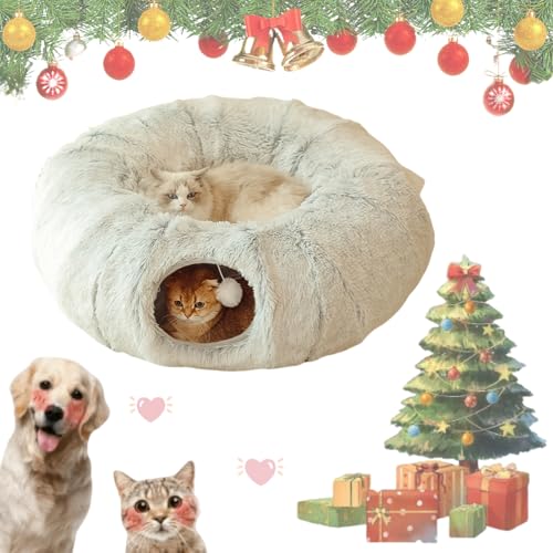 Christmas Tree Cat Tunnel, Cat Tunnel Christmas Tree Skirt, Cat Tunnel for Christmas Tree, Cat Christmas Tree Tunnel, Cat Tunnel Bed Under Christmas Tree for Medium Small Cats (E, Regular) von Knubbuf