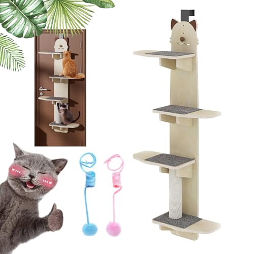 Door Hanging Cat Shelf, Door Hanging Cat Climber, 4-Levels Door Hanging Cats Tree, Over Door Cats Climber, Pet Jump Shelf, Multi Level Hanging (A) von Knubbuf