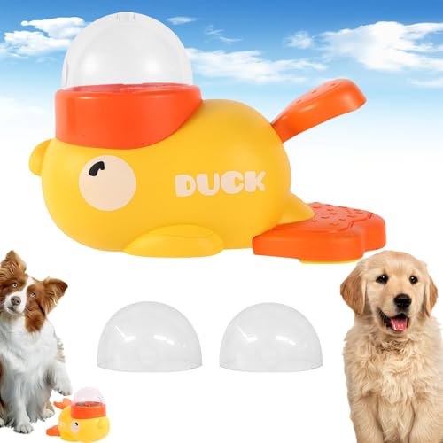 Duck Shape Dog Slow Feeder Toy, Duck Treat Dispenser for Pet Food Dispenser Cats Dog Interaction Treats Feeder, Interactive Pet Automatic Feeding Toy with Grain Bin Cover (Duck Treat Dispenser) von Knubbuf