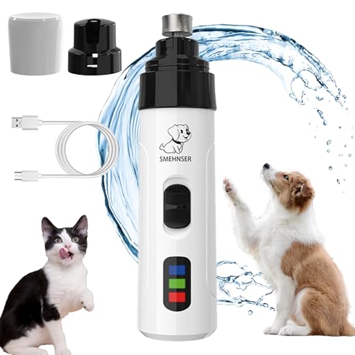 Knubbuf Heusom Silent Groom Pro, Silent Dog Nail Trimmer, Silent Groom Pro Dog Nails Heusom, Small and Portable, Rechargeable USB Charging Electric Pet Nail Grinder for Dogs Cats (White) von Knubbuf