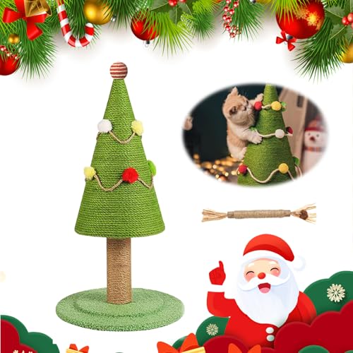 Kratzbaum Weihnachtsbaum, Katzen Weihnachtsbaum, Weihnachts Kratzbaum, Katze Weihnachten, Weihnachtsbaum Kratzbaum Katze, Weihnachtskratzbaum, Verschleißfestes Spielzeug (52 * 30cm) von Knubbuf