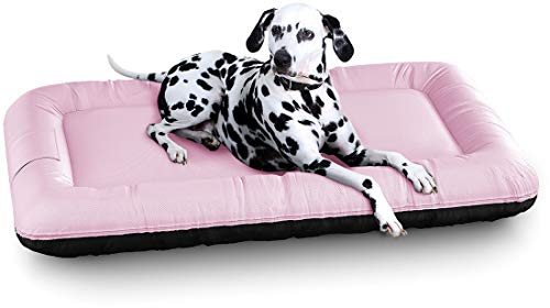 Knuffelwuff 13065 In und Outdoor Hundebett Hundekissen Hundesofa Hundekörbchen Hundekorb, Lucky Color Edition, Größe XXL 120 x 85 cm, rosa von Knuffelwuff