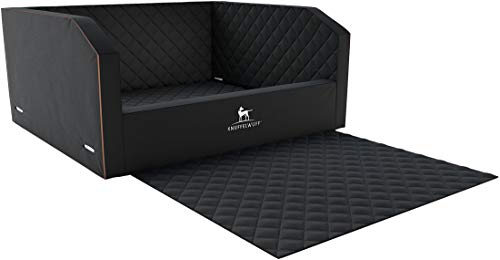 Knuffelwuff Cargo Hundebox Auto Kofferraum Schutz Hundetransportbox Transportbox Hund Schwarz 100 x 75 x 39cm von Knuffelwuff