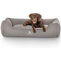 Knuffelwuff Hundebett Crispino aus Velours mit Handwebcharakter grau XXXL Knuffelwuff Hundebett Crispino aus Velours mit Handwebcharakter grau XXXL von Knuffelwuff
