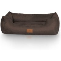 Knuffelwuff Hundebett Dreamline aus Velours braun M-L von Knuffelwuff