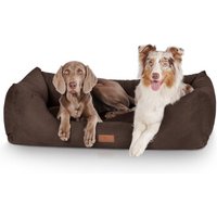 Knuffelwuff Hundebett Dreamline aus Velours braun XL von Knuffelwuff