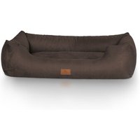 Knuffelwuff Hundebett Dreamline aus Velours braun XL von Knuffelwuff