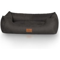 Knuffelwuff Hundebett Dreamline aus Velours schwarz M-L von Knuffelwuff