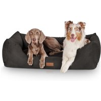 Knuffelwuff Hundebett Dreamline aus Velours schwarz XL von Knuffelwuff