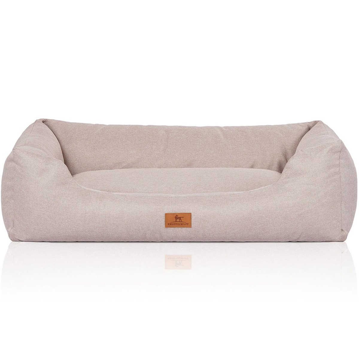 Knuffelwuff Hundebett Emma beige M-L 85x63cm von Knuffelwuff