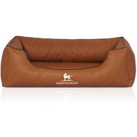 Knuffelwuff Hundebett Henderson aus marmoriertem Kunstleder terracotta M-L von Knuffelwuff