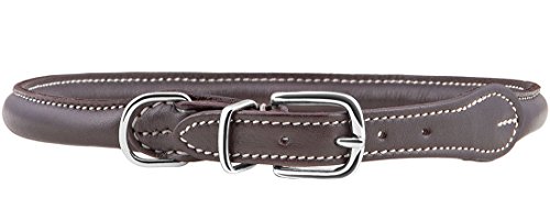 Knuffelwuff Hundehalsband Halsband Hund Leder Rundhalsband Hoopa 38-42cm Braun von Knuffelwuff