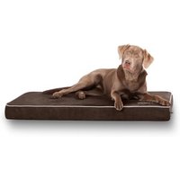 Knuffelwuff Hundematte Maui aus Velours mit 9cm Schaumstoff braun L von Knuffelwuff