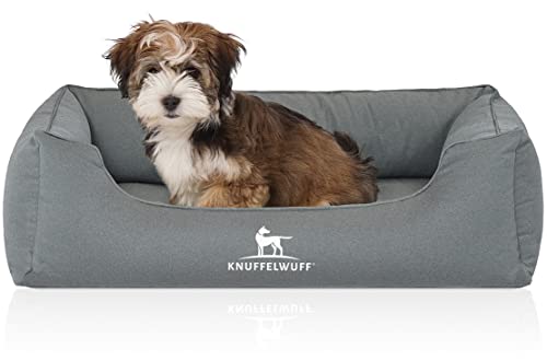 Knuffelwuff Orthopädisches Wasserabweisendes Hundebett Leon M-L 85 x 63cm Petrol von Knuffelwuff