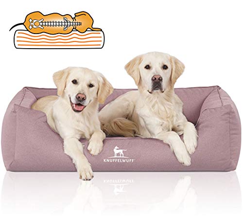 Knuffelwuff Orthopädisches Wasserabweisendes Hundebett Leon XL 105 x 75cm Rosa von Knuffelwuff