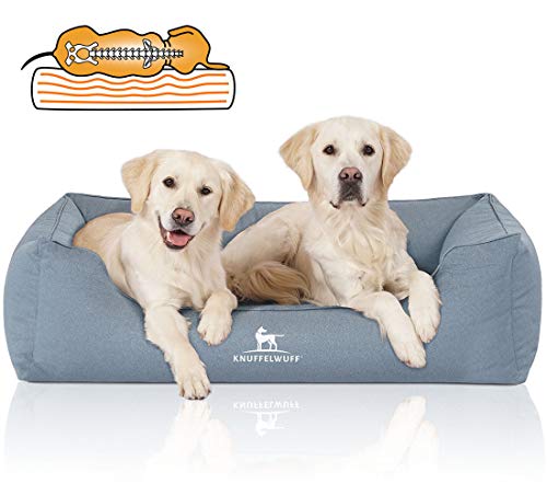 Knuffelwuff Orthopädisches Wasserabweisendes Hundebett Leon XXL 120 x 85cm Hellblau von Knuffelwuff