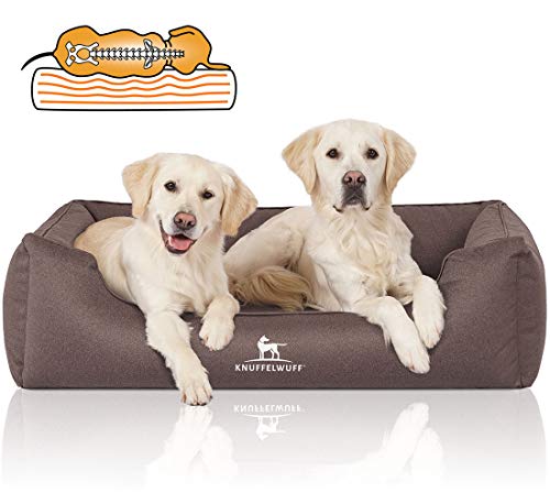 Knuffelwuff Orthopädisches Wasserabweisendes Hundebett Leon XXXL 155 x 105cm Graubraun von Knuffelwuff