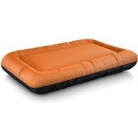 Knuffelwuff Wasserfestes In und Outdoor Hundebett Lucky Color Edition aus Nylongewebe orange XL von Knuffelwuff