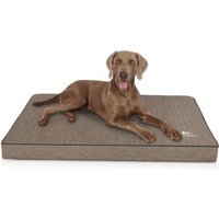 Knuffelwuff orthopädische Hundematte Palomino aus laser-gestepptem Kunstleder stone clay XXXL von Knuffelwuff