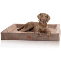 Knuffelwuff orthopädisches Hundebett aus Cord mit Handwebcharakter Santiago braun XXL Knuffelwuff orthopädisches Hundebett aus Cord mit Handwebcharakter Santiago braun XXL von Knuffelwuff