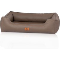 Knuffelwuff orthopädisches Hundebett aus Kunstleder Lovelock gelbbraun XL von Knuffelwuff