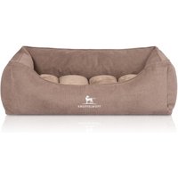 Knuffelwuff orthopädisches Hundebett mit Fächer-Wendekissen Baltimore beige XL von Knuffelwuff