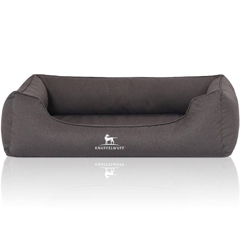 Knuffelwuff orthopädisches wasserabweisendes Hundebett Leon anthrazit M-L 85x63cm von Knuffelwuff