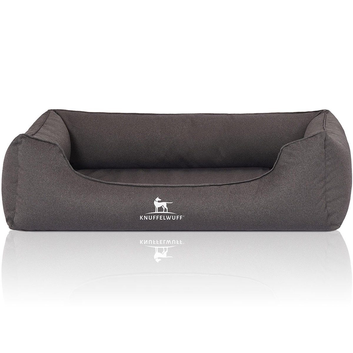 Knuffelwuff orthopädisches wasserabweisendes Hundebett Leon anthrazit XL 105x75cm von Knuffelwuff