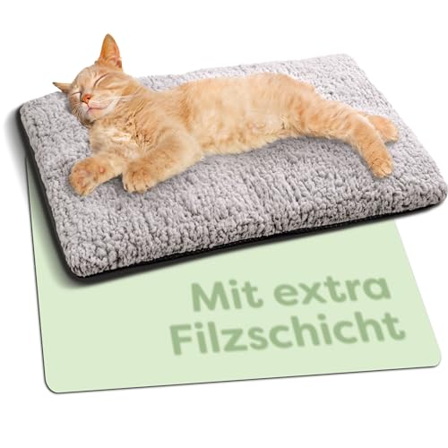 Selbstheizende Decke für Hunde & Katzen 60x45cm - Weich & kuschelige Katzendecke - Geräuschdämpfung - Waschbarer Bezug - Mit Rutschfester Unterseite von Knupis