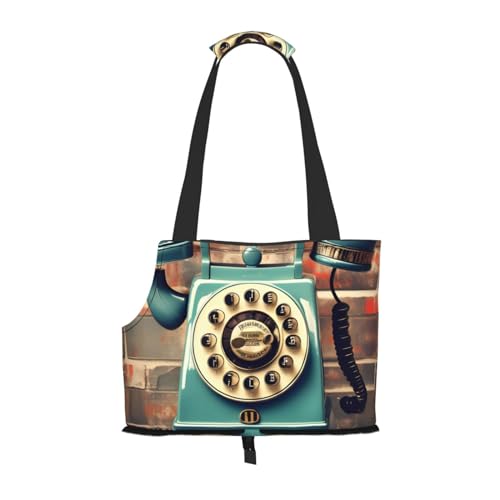 England UK Retro London Telefon-Druck Hundetragetasche für kleine Hunde Katzen, Anti-Spring-Hunde-Geldbörse, Haustier-Tragetasche mit großen Taschen, Outdoor-Reisen von KoNsev