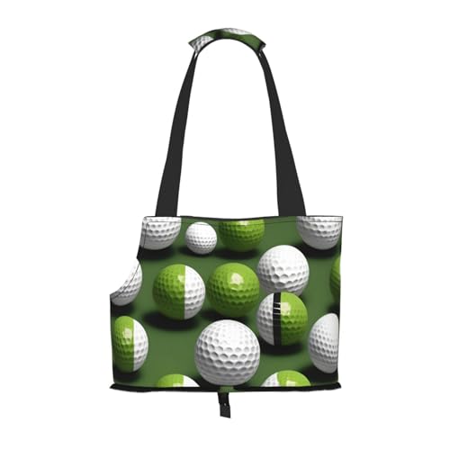 Hundetragetasche mit Golfball-Aufdruck, für kleine Hunde und Katzen, springsicher, mit großen Taschen, Outdoor-Reisen von KoNsev