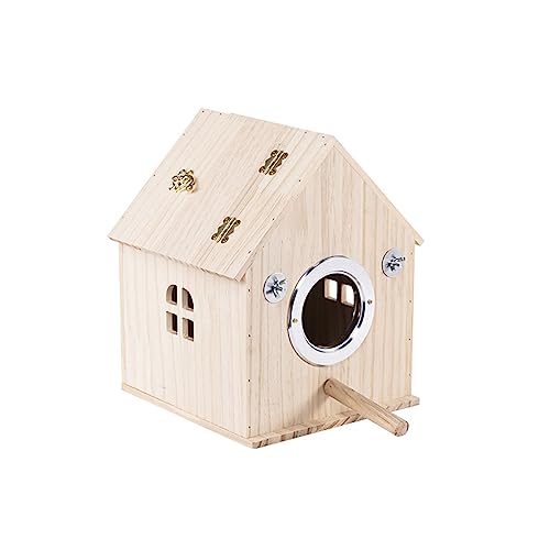 Papageienzuchtbox zum Aufhängen, Vogelnest, Vogelkäfighaus, Holz, Paarungsbox für Lovebird, Sittiche, Nymphensittiche, Wellensittiche, Sittiche von Kobeleen