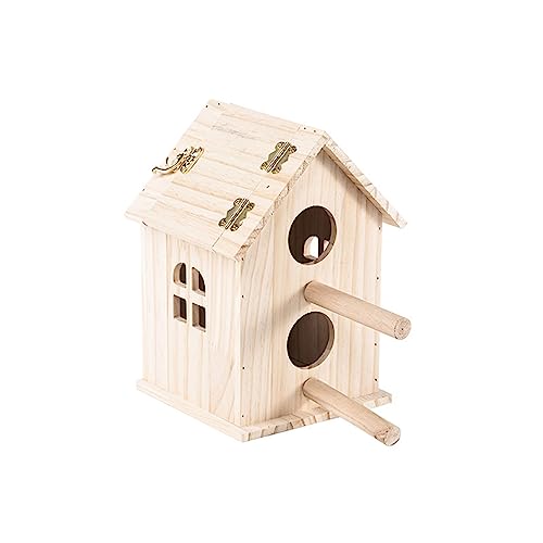 Papageienzuchtbox zum Aufhängen, Vogelnest, Vogelkäfighaus, Holz, Paarungsbox für Lovebird, Sittiche, Nymphensittiche, Wellensittiche, Sittiche von Kobeleen