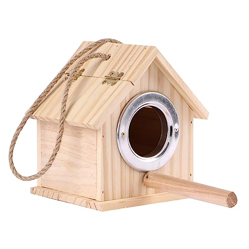 Papageienzuchtbox zum Aufhängen, Vogelnest, Vogelkäfighaus, Holz, Paarungsbox für Lovebird, Sittiche, Nymphensittiche, Wellensittiche, Sittiche von Kobeleen