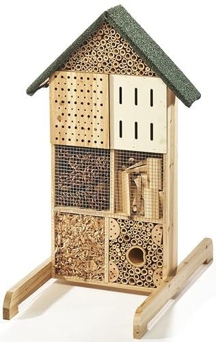 Insektenhotel Insektenhaus BEE aus Tannenholz 40x67x82 cm - mit Füllung aus verschiedenen Materialien von Kobolo