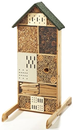 Insektenhotel Insektenhaus Honey aus Tannenholz 46x75x109 cm - mit Füllung aus verschiedenen Materialien von Kobolo