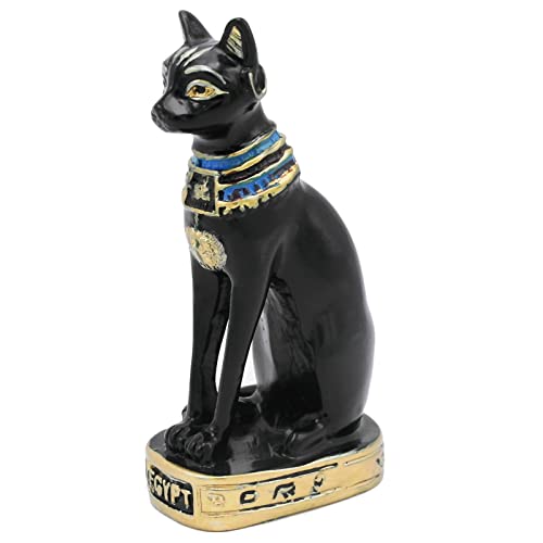 Ägypten Bastet Deko Aquarium Klein Ornament Fischbecken Terrarium Décor Dekoration Zubehör Geschenk Dekor Dekofigur Tischdeko Figur Statue Sammlerstücke Skulptur (Bastet Black Large) von Kocris Casa