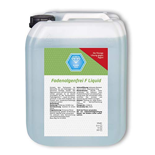 Koi Company Fadenalgenfrei F • Fadenalgenvernichter 2,5l • Ganzjähriger Algenvernichter für Teich • Phosphatfreier Fadenalgenvernichter Teich von Koi Company