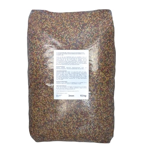 Koi Herdecke - 15 kg Fischfutter Mix für Koi's | Schwimmende Pellets von 3 mm | geeignet für Zierfische - Goldfische - Orfe - Shubunkin | 15 Kilo Pack von Koi- und Bonsaipark Herdecke