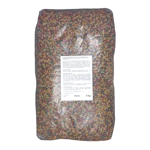 Koi Herdecke - 5 kg Fischfutter Mix für Koi's | Schwimmende Pellets von 6 mm | geeignet für Zierfische - Goldfische - Orfe - Shubunkin | 5 Kilo Pack von Koi- und Bonsaipark Herdecke