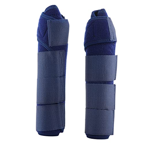 Koieam Horse Bein Wraps, 1 Paar verstellbare splatten -Beinschuhschutz -Stütze Wrap -Reitausrüstung (Dark Blue) von Koieam