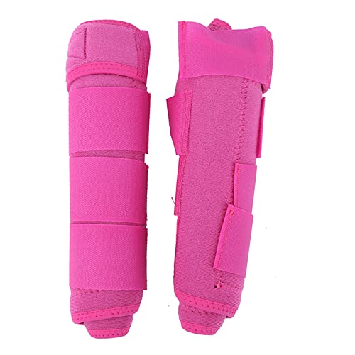 Koieam Horse Bein Wraps, 1 Paar verstellbare splatten -Beinschuhschutz -Stütze Wrap -Reitausrüstung (Pink) von Koieam