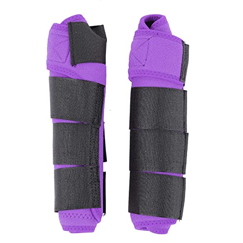 Koieam Horse Bein Wraps, 1 Paar verstellbare splatten -Beinschuhschutz -Stütze Wrap -Reitausrüstung (Purple) von Koieam