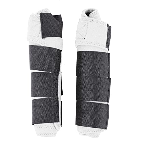 Koieam Horse Bein Wraps, 1 Paar verstellbare splatten -Beinschuhschutz -Stütze Wrap -Reitausrüstung (White) von Koieam